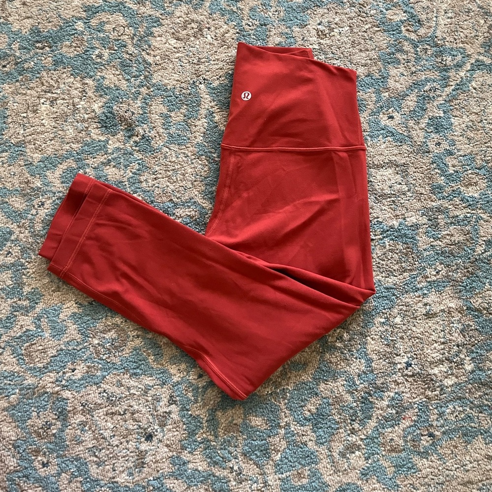 Lululemon Rust Orange Align Legging Size 6 With 2… - image 2